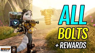 ALL Gold Bolt Locations  Rewards in Ratchet and Clank Rift Apart [upl. by Acim]