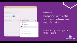 Webinar Paspoort verificatie voor ondertekenen met Onfido NL [upl. by Gnik]