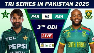 PAKISTAN vs SOUTH AFRICA 3rd odi LIVE Match  PAK vs SA TRI SERIES MATCH LIVE COMMENTARY  PAK 26 OV [upl. by Prudy]