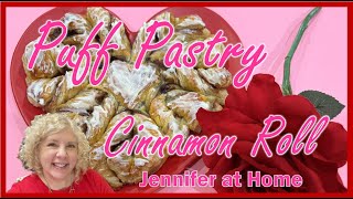 HEART CINNAMON ROLL PASTRY recipe youtube dessert love delicious valentinesday heart [upl. by Koch]