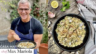 FREGOLA SARDA con VONGOLE LUPINI e CARCIOFI  Ricetta facile di Chef Max Mariola [upl. by Adlecirg23]