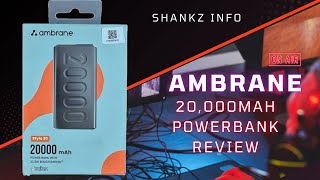 Ambrane 20000mah power bank review [upl. by Marice18]