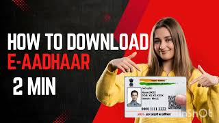 how to download eAadhar 2 minutes only mobile aadharcard download [upl. by Blynn178]