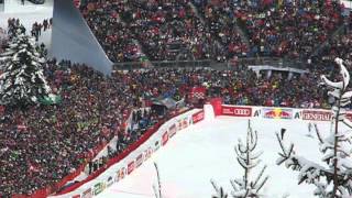 Hannes Reichelt  Zielschuß beim Hahnenkammrennen in Kitzbühel 2014 [upl. by Ignacia]