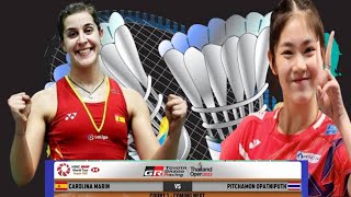 Thailand Open 2023 Carolina Marin VS Pitchamon Opatnitputh [upl. by Nessim]