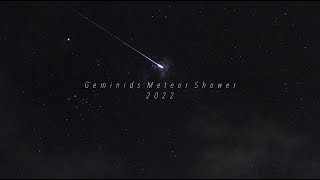 Geminid Meteor Shower 2022  Real Time 4K with Fireballs [upl. by Oberheim501]