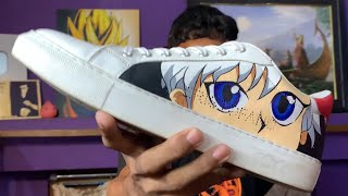 Painting her Sneakers  custom shoes  Anime edition [upl. by Tuesday]