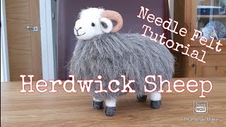 STUNNING Herdwick Sheep  Full Tutorial  Needle Felting Wool Animals  Needle Felting For Beginners [upl. by Asirem]