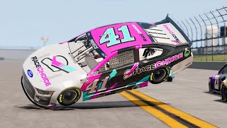 NASCAR Racing Crashes 90  BeamNG Drive [upl. by Ranson303]