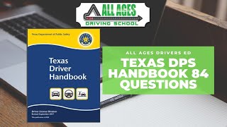 Texas DPS Drivers Handbook 84 Questions with Answers 2023 [upl. by Popelka66]