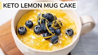 KETO LEMON MUG CAKE  1minute in the microwave [upl. by Euqinamod]