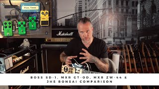 BOSS SD1 MXR GTOD MXR ZW44 amp JHS BONSAI comparison [upl. by Aneeh372]