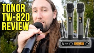 TONOR TW820 UHF Wireless Microphone System Review [upl. by Lubba399]