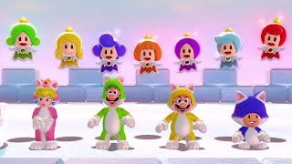 Super Mario 3D World  All Castles 4 Players [upl. by Ynohtnaeoj]