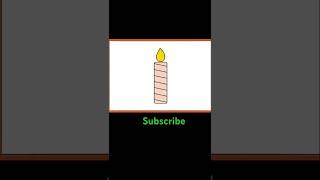 Candle Drawing 🕯️art drawing shorts [upl. by Juxon760]