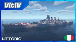 RN Littorio  Littorioclass Battleship  Minecraft [upl. by Hulbig876]