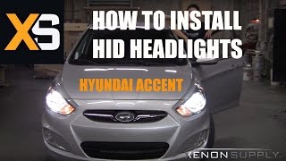 Hyundai Accent HID  How to Install HID Xenon 2011 [upl. by Kere]