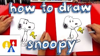 How To Draw Snoopy And Woodstock [upl. by Zedekiah]