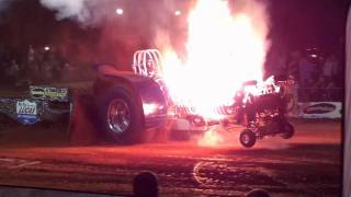 Mr Twister Modifed Tractor erupts into a fireball at Saluda SC [upl. by Clinton]