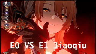 Jiaoqiu E0 vs E1 for Acheron How much is the difference Honkai Star Rail Jiaoqiu E1 pull value [upl. by Htaek]