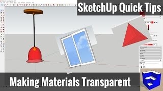 Making Materials Transparent in SketchUp  SketchUp Quick Tips [upl. by Bunnie]