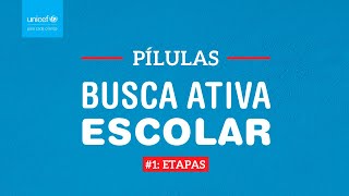 Pílulas Busca Ativa Escolar 1 Etapas  UNICEF Brasil [upl. by Allisan]