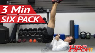 Six Pack in 3 Minutes  6 Pack Ab Exercises Workout by Coach Kozak  How to get a 6 pack fast [upl. by Ahsinra890]