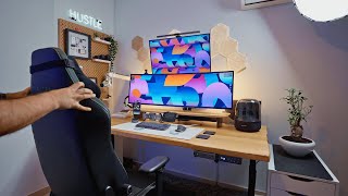 Ultimate Dual Stacked Monitor Setup ULTRARM Heavy Duty Mount Unboxing [upl. by Hartman]