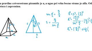 Piramida  izracunavanje omotaca i zapremine [upl. by Ignacia19]