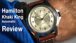 Hamilton H64455523 Khaki King Auto Review [upl. by Nocaj3]