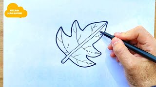 Comment dessiner une feuille darbre [upl. by Holmann873]