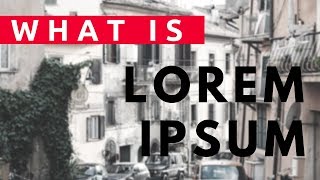 What is Lorem Ipsum Dolor [upl. by Sethi]