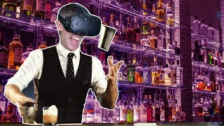 GOING TO VIRTUAL BARTENDER SCHOOL IN VR  Bartender VR Simulator HTC VIVE Early Access Gameplay [upl. by Paola]