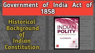 Government of India Act of 1858 M Laxmikant [upl. by Dulcle]