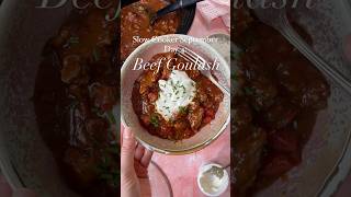 Slow cooker beef goulash  recipe in the comments glutenfree slowcooker slowcookerrecipe [upl. by Ahola]