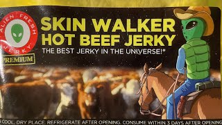 Skin walker hot beef jerky review [upl. by Akinorev]