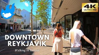 Iceland Walking Tour  Downtown Reykjavík 4K [upl. by Youngman]