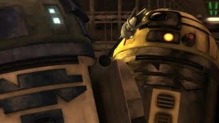 R2D2 vs R3S6 Goldie 4K HDR  Star Wars The Clone Wars [upl. by Inna]