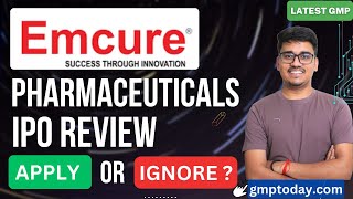 Emcure Pharmaceuticals Limited IPO Review  Apply or Ignore [upl. by Judah]