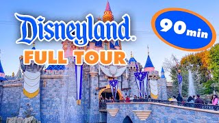 Full tour of Disneyland  90 Minutes [upl. by Latrina691]