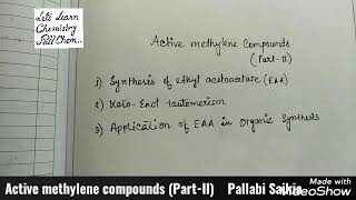 Active methylene compounds PartII [upl. by Emmye]