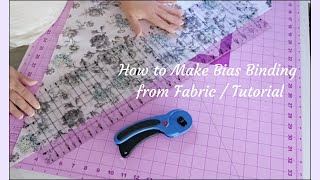 DIY How to Make Bias Binding from Fabric  Sewing Tutorial [upl. by Enived]