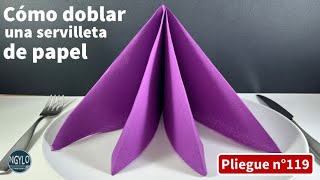 Cómo doblar una servilleta de papel en 4 conos  Decoración de mesa [upl. by Enelrac]