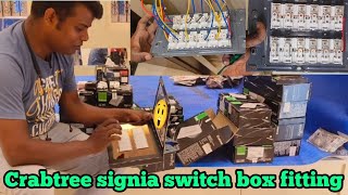 How to house wiring switch fitting 2024 model Crabtree signia switch reviewhouse wiring 👷😱 [upl. by Eunice]