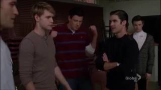 Glee  Sam and Blaine fight 3x08 [upl. by Ennahtebazile220]