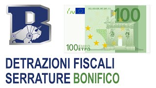 Detrazioni serrature  Bonifico per detrazione fiscale  Blindax Serrature [upl. by Rheingold]