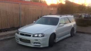 R34 Nissan Stagea Skyline GTR wagon RB26DETT [upl. by Anamuj]