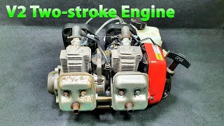 Build A 2 Cylinder Inline Twostroke Engine [upl. by Vastha860]