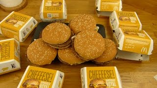 McDonalds  The Royal Army 8x Quarter Pounder Cheese  Hamburger Royal Käse [upl. by Ayinat]