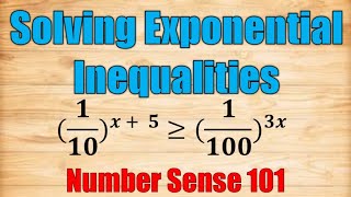 Solving Exponential Inequalities [upl. by Arednaxela]